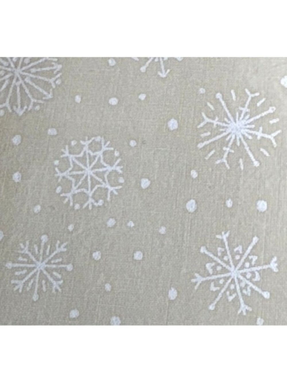 Snowflake Pattern Beige Cotton Fabric 15x22" Crafts Sewing Projects